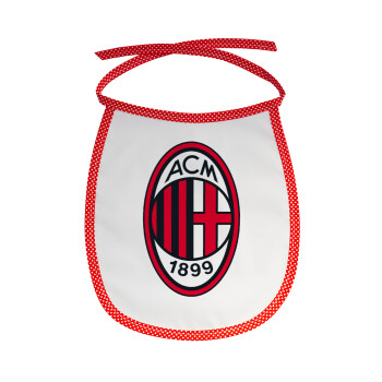 ACM, Σαλιάρα μωρού αλέκιαστη με κορδόνι Κόκκινη