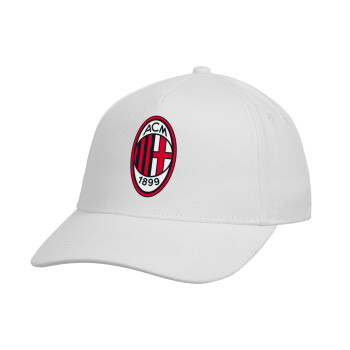 ACM, Καπέλο παιδικό Baseball, 100% Βαμβακερό, Λευκό
