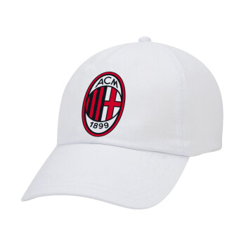 ACM, Καπέλο Ενηλίκων Baseball Λευκό 5-φύλλο (POLYESTER, ΕΝΗΛΙΚΩΝ, UNISEX, ONE SIZE)