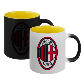 ACM, Κούπα Μαγική εσωτερικό κίτρινη, κεραμική 330ml που αλλάζει χρώμα με το ζεστό ρόφημα