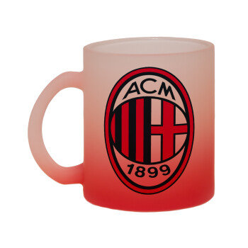 ACM, Κούπα γυάλινη δίχρωμη με βάση το κόκκινο ματ, 330ml