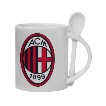 ACM, Ceramic coffee mug with Spoon, 330ml (1pcs)