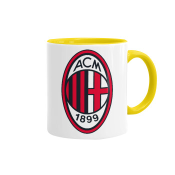 ACM, Κούπα χρωματιστή κίτρινη, κεραμική, 330ml