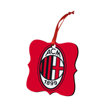 ACM, Στολίδι Χριστουγεννιάτικο στολίδι polygon ξύλινο 7.5cm