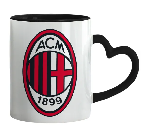 ACM — Mug heart black handle, ceramic, 330ml