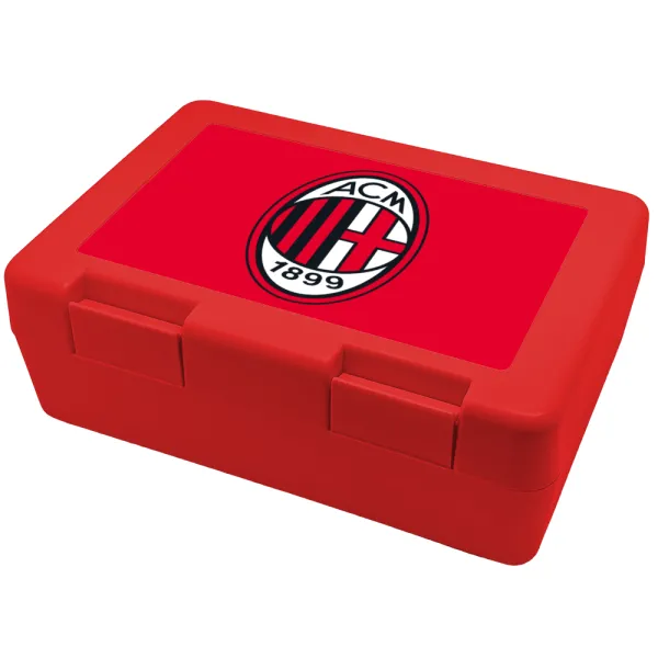 ACM — Παιδικό δοχείο κολατσιού ΚΟΚΚΙΝΟ 185x128x65mm (BPA free πλαστικό)
