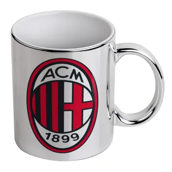 ACM, Mug ceramic, silver mirror, 330ml
