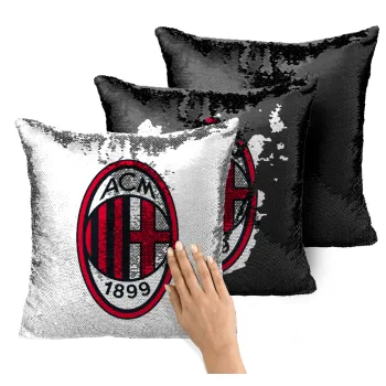 ACM, Μαξιλάρι καναπέ Μαγικό Μαύρο με πούλιες 40x40cm περιέχεται το γέμισμα