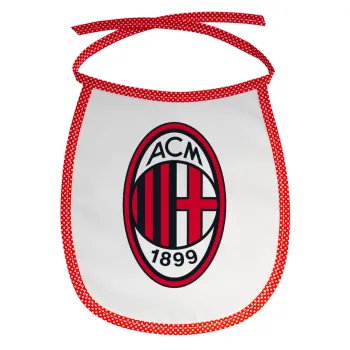 ACM, Σαλιάρα μωρού αλέκιαστη με κορδόνι Κόκκινη