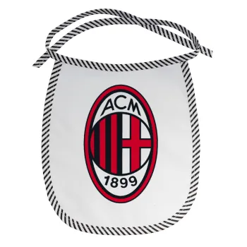 ACM, Σαλιάρα μωρού αλέκιαστη με κορδόνι Μαύρη