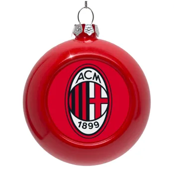 ACM, Στολίδι Χριστουγεννιάτικη μπάλα δένδρου Κόκκινη 8cm