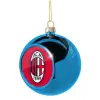 Blue Christmas tree ball ornament 8cm