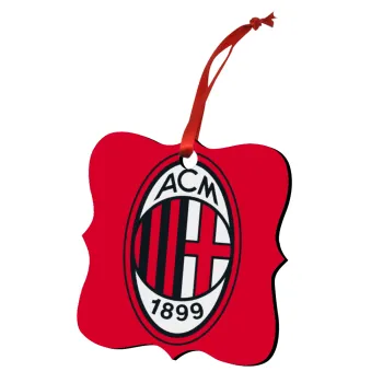 ACM, Christmas ornament polygon wooden 7.5cm