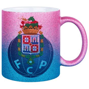 FCP, Κούπα Χρυσή/Μπλε Glitter, κεραμική, 330ml
