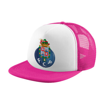 FCP, Καπέλο Ενηλίκων Soft Trucker με Δίχτυ Pink/White (POLYESTER, ΕΝΗΛΙΚΩΝ, UNISEX, ONE SIZE)