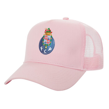 FCP, Structured Trucker Children's Hat, with Mesh, PINK (100% COTTON, CHILDREN'S, UNISEX, ONE SIZE)