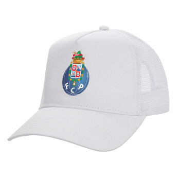 FCP, Καπέλο Ενηλίκων Structured Trucker, με Δίχτυ, ΛΕΥΚΟ (100% ΒΑΜΒΑΚΕΡΟ, ΕΝΗΛΙΚΩΝ, UNISEX, ONE SIZE)