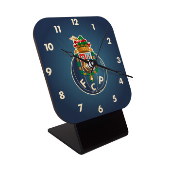 FCP, Quartz Table clock in natural wood (10cm)