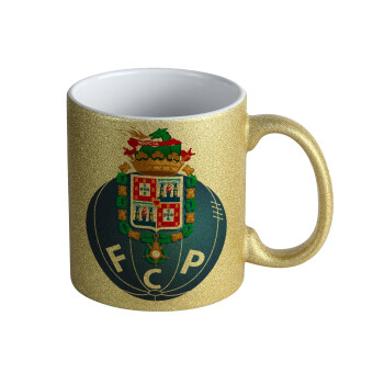 FCP, Κούπα Χρυσή Glitter που γυαλίζει, κεραμική, 330ml