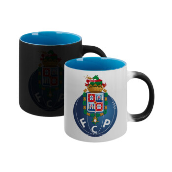 FCP, Κούπα Μαγική εσωτερικό μπλε, κεραμική 330ml που αλλάζει χρώμα με το ζεστό ρόφημα