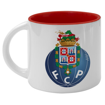 FCP, Κούπα κεραμική 400ml Λευκή/Κόκκινη