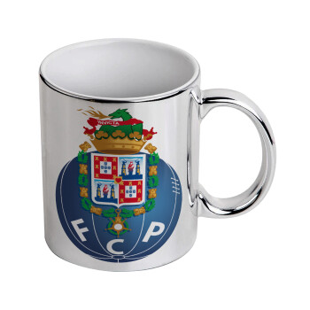 FCP, Κούπα κεραμική, ασημένια καθρέπτης, 330ml