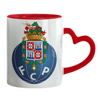 FCP, Mug heart red handle, ceramic, 330ml