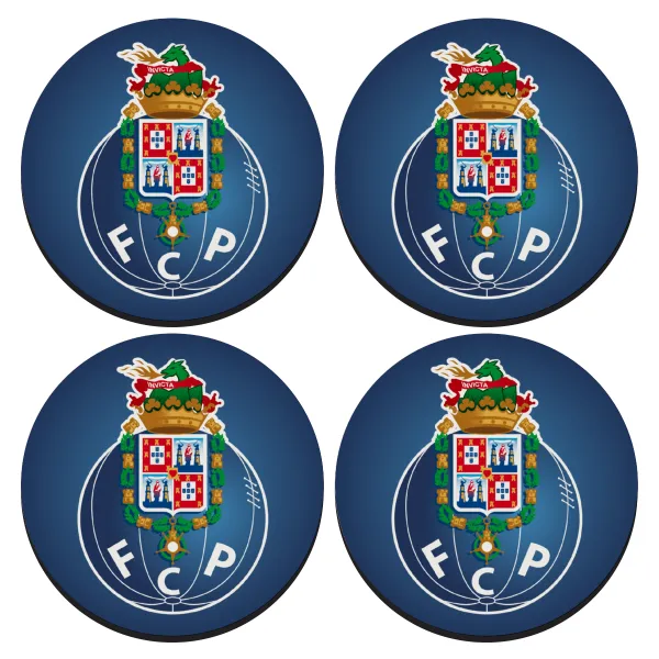 FCP — ΣΕΤ 4 Σουβέρ ξύλινα στρογγυλά (9cm)