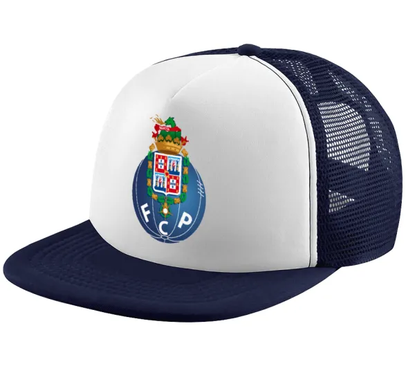 FCP — Καπέλο παιδικό Soft Trucker με Δίχτυ ΜΠΛΕ ΣΚΟΥΡΟ/ΛΕΥΚΟ (POLYESTER, ΠΑΙΔΙΚΟ, ONE SIZE)