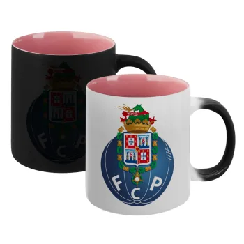 FCP, Κούπα Μαγική εσωτερικό ΡΟΖ, κεραμική 330ml που αλλάζει χρώμα με το ζεστό ρόφημα