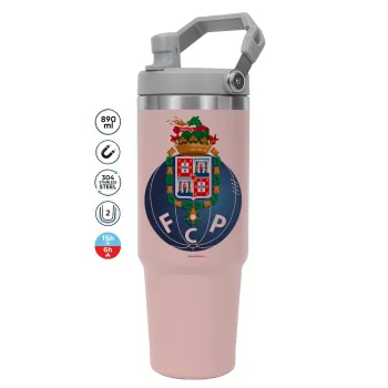 FCP, Pink color, 890ml (30oz) stainless Steel Tumbler with Handle