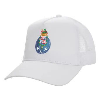 FCP, Καπέλο Ενηλίκων Structured Trucker, με Δίχτυ, ΛΕΥΚΟ (100% ΒΑΜΒΑΚΕΡΟ, ΕΝΗΛΙΚΩΝ, UNISEX, ONE SIZE)
