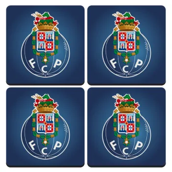 FCP, ΣΕΤ 4 Σουβέρ ξύλινα τετράγωνα (9cm)