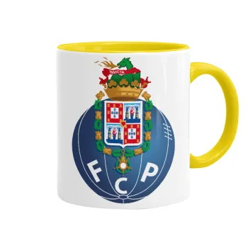 FCP, Κούπα χρωματιστή κίτρινη, κεραμική, 330ml