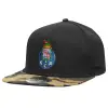 Καπέλο Ενηλίκων Flat Snapback Μαύρο/Παραλλαγή, (100% ΒΑΜΒΑΚΕΡΟ TWILL, ΕΝΗΛΙΚΩΝ, UNISEX, ONE SIZE)