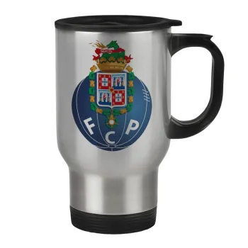 FCP, Κούπα ταξιδιού ανοξείδωτη με καπάκι, διπλού τοιχώματος (θερμό) 450ml