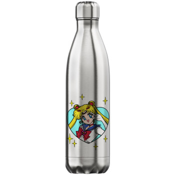 Sailor Moon star, Μεταλλικό παγούρι θερμός Inox (Stainless steel), διπλού τοιχώματος, 750ml