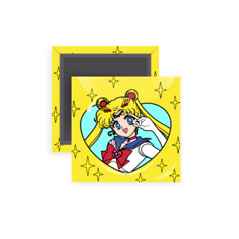 Sailor Moon star, Μαγνητάκι ψυγείου τετράγωνο διάστασης 5x5cm