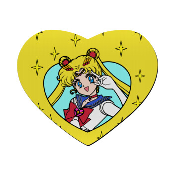 Sailor Moon star, Mousepad καρδιά 23x20cm