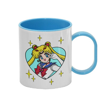 Sailor Moon star, Κούπα (πλαστική) (BPA-FREE) Polymer Μπλε για παιδιά, 330ml