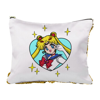 Sailor Moon star, Τσαντάκι νεσεσέρ με πούλιες (Sequin) Χρυσό