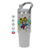 GREY color, 890ml (30oz) stainless Steel Tumbler with Handle