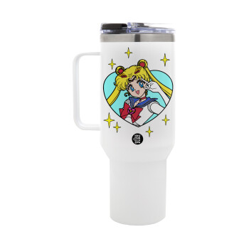 Sailor Moon star, Mega Stainless steel Tumbler with lid, double wall 1,2L