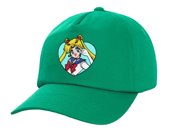 Sailor Moon star — Καπέλο Ενηλίκων Baseball, 100% Βαμβακερό,  Πράσινο (ΒΑΜΒΑΚΕΡΟ, ΕΝΗΛΙΚΩΝ, UNISEX, ONE SIZE)