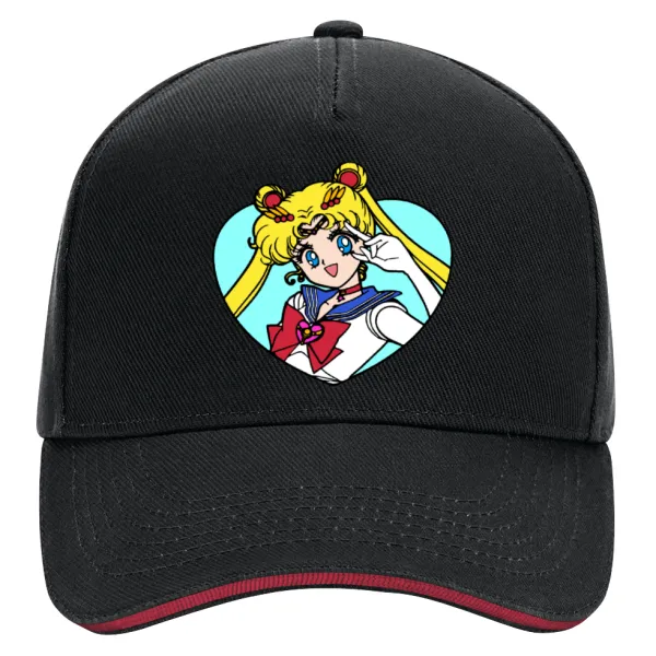 Sailor Moon star — DRILL Καπέλο Ενηλίκων Ultimate ΜΑΥΡΟ/ΚΟΚΚΙΝΟ, (100% ΒΑΜΒΑΚΕΡΟ, ΕΝΗΛΙΚΩΝ, UNISEX, ONE SIZE)
