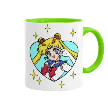 Sailor Moon star, Κούπα χρωματιστή βεραμάν, κεραμική, 330ml