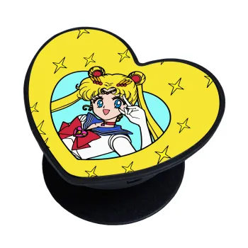 Sailor Moon star, Phone Holders Stand  καρδιά Μαύρο Βάση Στήριξης Κινητού στο Χέρι