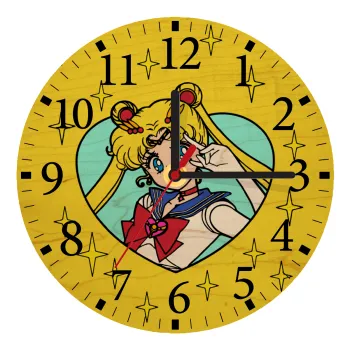 Sailor Moon star, Ρολόι τοίχου ξύλινο plywood (20cm)
