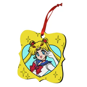 Sailor Moon star, Christmas ornament polygon wooden 7.5cm