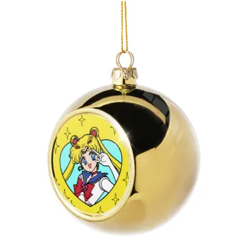 Sailor Moon star, Golden Christmas tree ball ornament 8cm